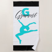 Gymnastiek Monogram G is voor Gymnast Strandlaken (Voorkant)