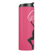 Gymnastiek Monogram G is voor Gymnast Thermosbeker (Gedraaid links)