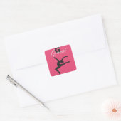 Gymnastiek Monogram G is voor Gymnast Vierkante Sticker (Envelop)
