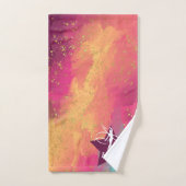 Gymnastiek Monogram Naam Gold Glitter Bad Handdoek (Handdoek)