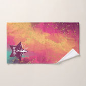 Gymnastiek Monogram Naam Gold Glitter Bad Handdoek (Handdoek)