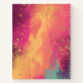 Gymnastiek Monogram Naam Gold Glitter Notitieboek (Achterkant)