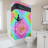 Gymnastiek Multicolored Persoonlijk Douchegordijn (In situ)