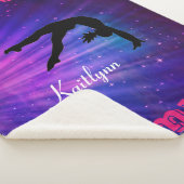 Gymnastiek Niveau 7 Starburst - Aangepaste naam/Ni Sherpa Deken (3/4)