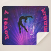 Gymnastiek Niveau 7 Starburst - Aangepaste naam/Ni Sherpa Deken (Voorkant (horizontaal))