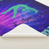 Gymnastiek Niveau 7 Starburst - Aangepaste naam/Ni Sherpa Deken (3/4)