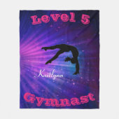 Gymnastiek Niveau Starburst (om het even welke naa Fleece Deken (Voorkant)
