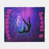 Gymnastiek Niveau Starburst (om het even welke naa Fleece Deken (Voorkant (Horizontaal))