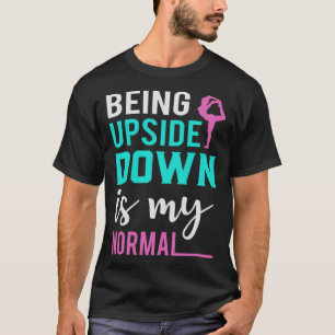 Gymnastiek ondersteboven is mijn normale meisjes v t-shirt