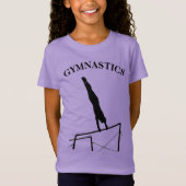 Gymnastiek Oneffen Bars Lavendel Sportief Silhouet T-shirt (Voorkant)