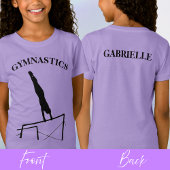 Gymnastiek Oneffen Bars Lavendel Sportief Silhouet T-shirt