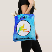 Gymnastiek Oneffen Bars Waterverf Canvas tas