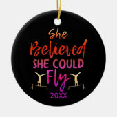 Gymnastiek ongelijke bars - geloofde dat ze kon vl keramisch ornament (Voorkant)