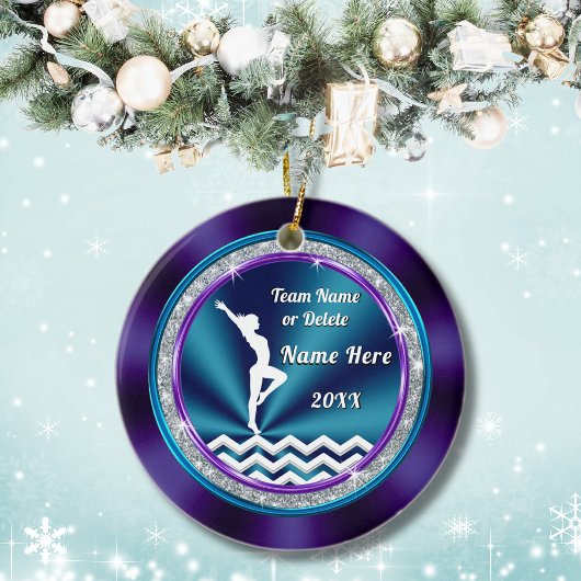 Gymnastiek Ornament  Paars, Blauwgroen en wit