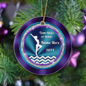 Gymnastiek Ornament  Paars, Blauwgroen en wit