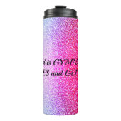 Gymnastiek, Paarden, Glitter, Sparkle Ombre Thermosbeker (Voorkant)