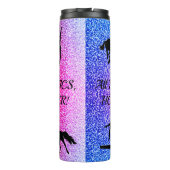 Gymnastiek, Paarden, Glitter, Sparkle Ombre Thermosbeker (Achterkant)