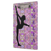 Gymnastiek Paars/Gold klembord (Links)