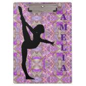 Gymnastiek Paars/Gold klembord (Voorkant)