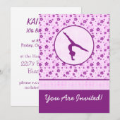 Gymnastiek Paars hart Kaart (Voorkant / Achterkant)