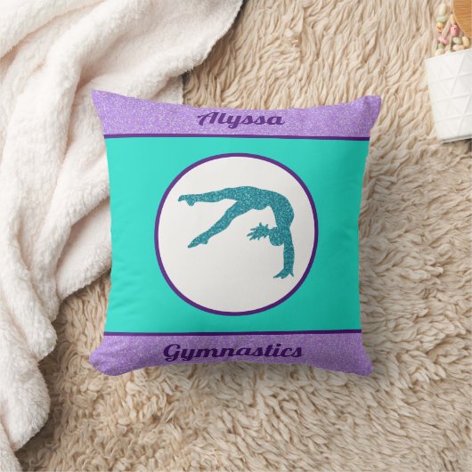 Gymnastiek Paars/Turquoise Kussen (Deken)