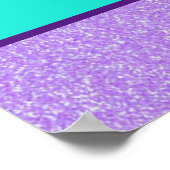 Gymnastiek Paars/Turquoise Poster (Hoek)