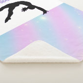 Gymnastiek Paarse Lila en Baby Blue Pastel Sherpa Deken (3/4)