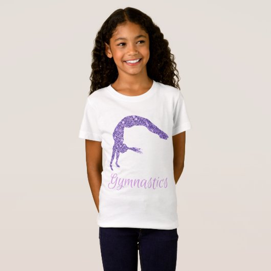 Gymnastiek Paarse Lila Shimmer T-Shirt (Voorkant volledig)
