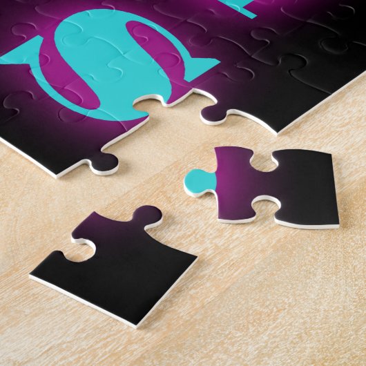 Gymnastiek Paarse Roze Turquoise Ombre Legpuzzel (Zijkant)