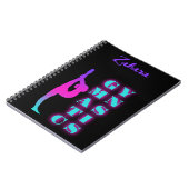 Gymnastiek Paarse Roze Turquoise Ombre Notitieboek (Linkerzijde)