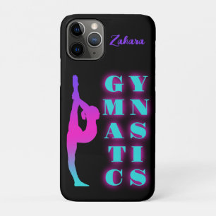Gymnastiek Paarse Roze Turquoise Ombre Personalise Case-Mate iPhone Case