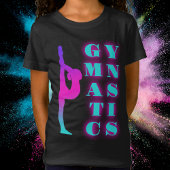 Gymnastiek Paarse Roze Turquoise Ombre T-shirt