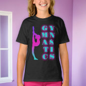 Gymnastiek Paarse Roze Turquoise Ombre T-shirt