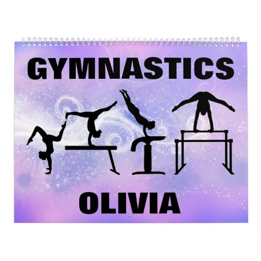 Gymnastiek Paarse wervelkalender Kalender (Hoes)