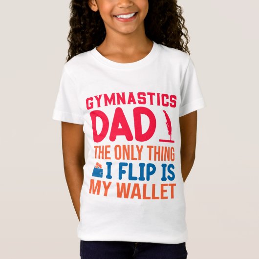Gymnastiek Pap Flip Wallet T-shirt (Voorkant)