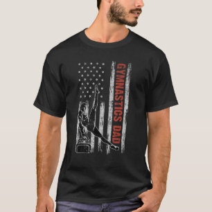 Gymnastiek Papa Amerikaanse vlag Vaderdag 4e van J T-shirt