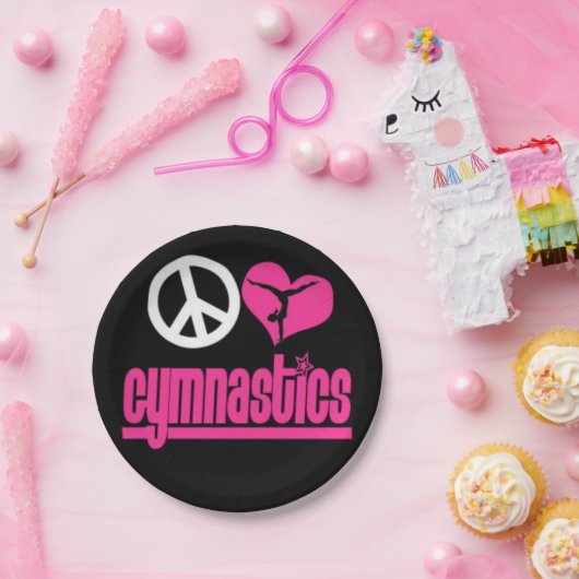 Gymnastiek papier borden gymnast papieren bordje (Feest)