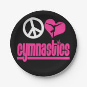 Gymnastiek papier borden gymnast papieren bordje (Voorkant)