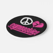 Gymnastiek papier borden gymnast papieren bordje (Gekanteld)