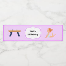 Gymnastiek Partij Water Flaceletiket