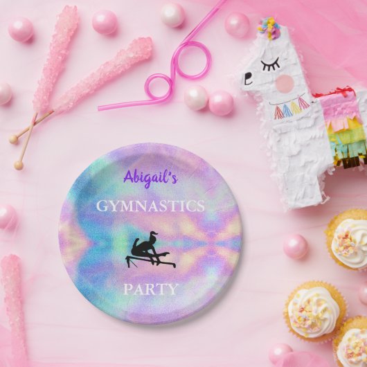 Gymnastiek Party Borden Verjaardag _ Meisjes Custo Papieren Bordje (Feest)