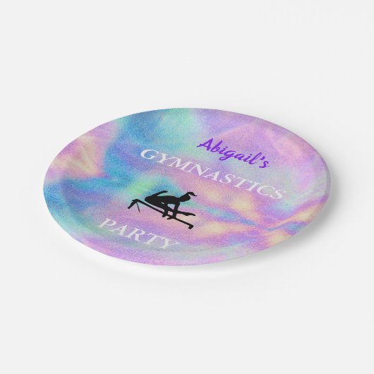 Gymnastiek Party Borden Verjaardag _ Meisjes Custo Papieren Bordje (Gekanteld)