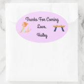 Gymnastiek Party Dank u Sticker (Tas)