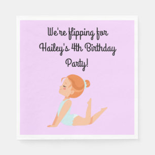 Gymnastiek Party gepersonaliseerde servetten