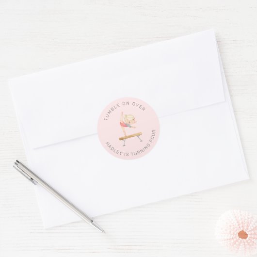 Gymnastiek Party Sticker | Turnen Sticker (Envelop)