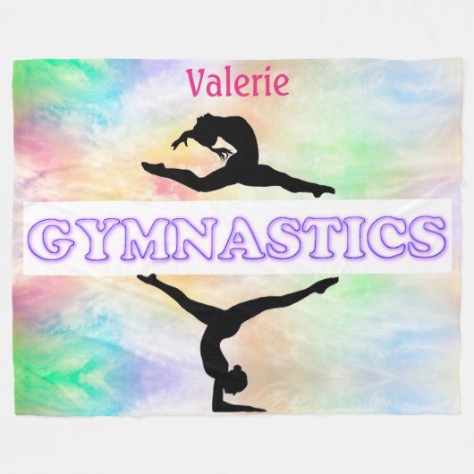 Gymnastiek pasta Girls Fleece Blanket (Voorkant (Horizontaal))
