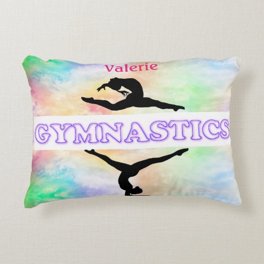 Gymnastiek pasta Girls Fleece Blanket Accent Kussen (Voorkant)