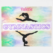 Gymnastiek pasta Girls Fleece Blanket Deken (Voorkant (Horizontaal))
