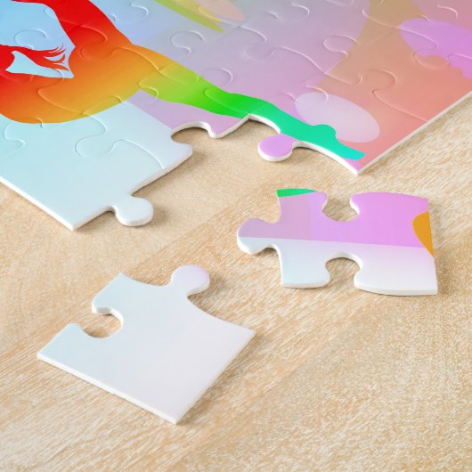 Gymnastiek pastel camouflage puzzle. legpuzzel (Zijkant)