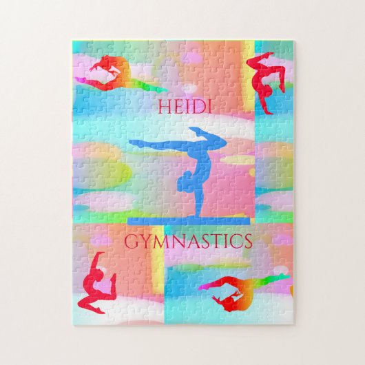 Gymnastiek pastel camouflage puzzle. legpuzzel (Verticaal)